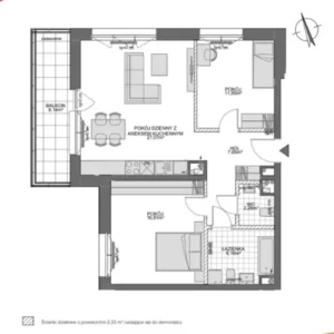 2 bedroom apartment 74 m² Gdansk, Poland
