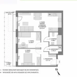 2 bedroom apartment 61 m² Gdansk, Poland