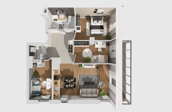 3 bedroom apartment 77 m² Pogorze, Poland - obrazek 2