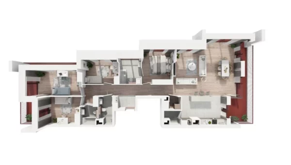 4 bedroom apartment 142 m² Warsaw, Poland - obrazek 2