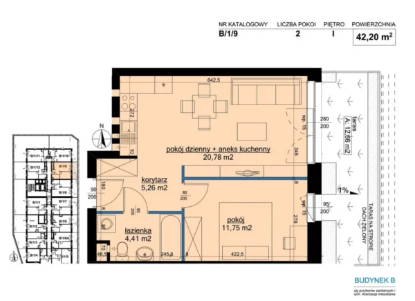 1 bedroom apartment 42 m² Poznan, Poland - obrazek 6