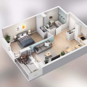 1 bedroom apartment 45 m² Poznan, Poland
