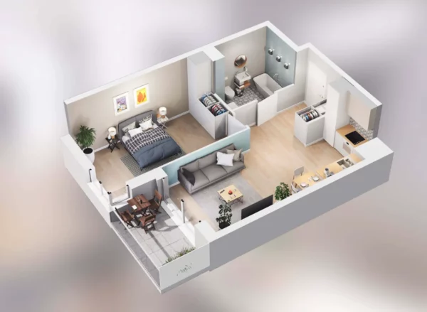 1 bedroom apartment 45 m² Poznan, Poland