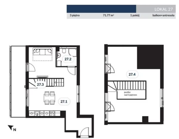Multilevel apartments 2 bedrooms 72 m² Hel, Poland