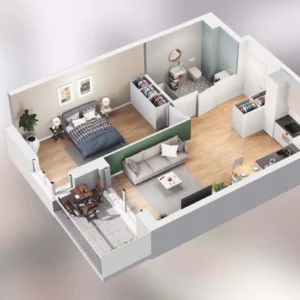 1 bedroom apartment 46 m² Poznan, Poland