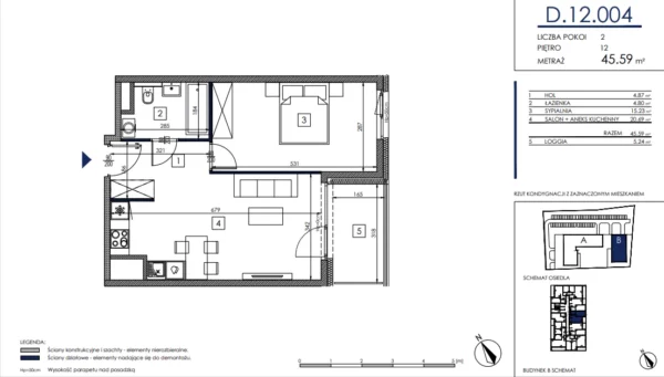 1 bedroom apartment 46 m² Poznan, Poland - obrazek 5