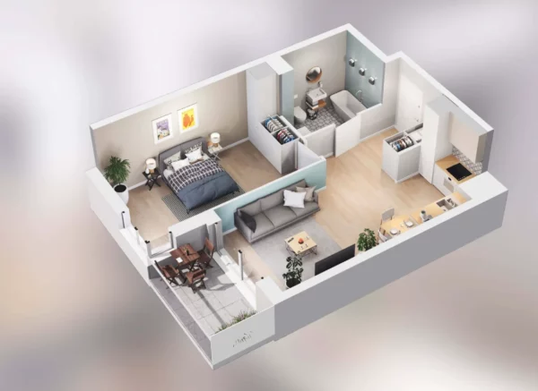 1 bedroom apartment 45 m² Poznan, Poland