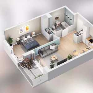 1 bedroom apartment 46 m² Poznan, Poland