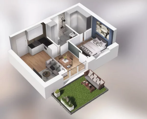 1 bedroom apartment 33 m² Poznan, Poland