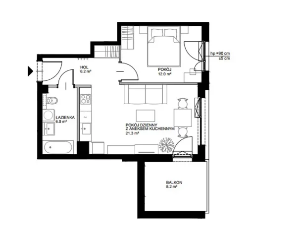 1 bedroom apartment 47 m² Gdansk, Poland