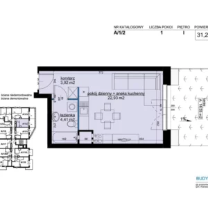 1 bedroom apartment 31 m² Poznan, Poland