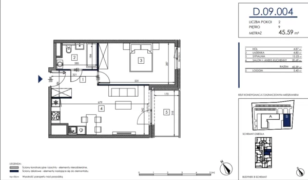 1 bedroom apartment 46 m² Poznan, Poland - obrazek 5