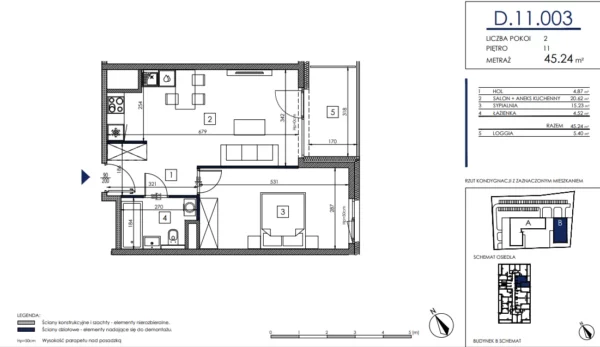 1 bedroom apartment 45 m² Poznan, Poland - obrazek 5