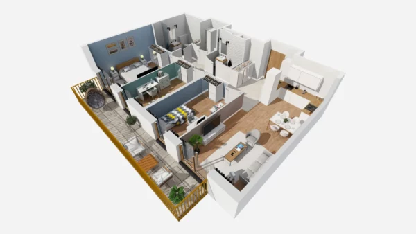 3 bedroom apartment 82 m² Warsaw, Poland - obrazek 5