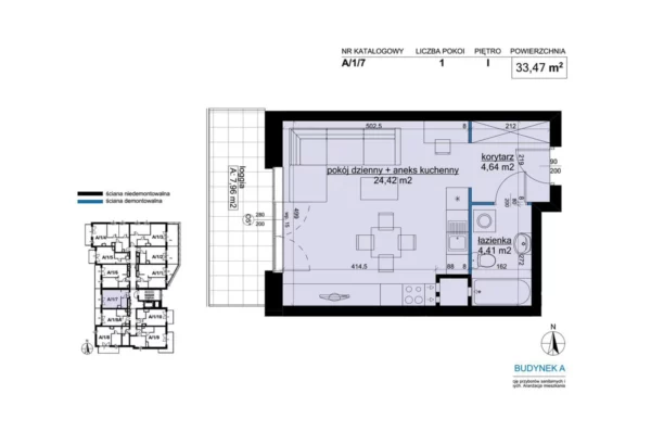 1 bedroom apartment 33 m² Poznan, Poland - obrazek 6