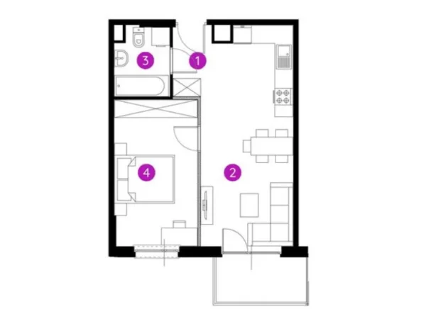 2 room apartment 42 m² Poznan, Poland - obrazek 11