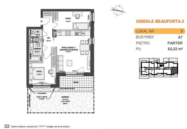 2 bedroom apartment 66 m² Pogorze, Poland
