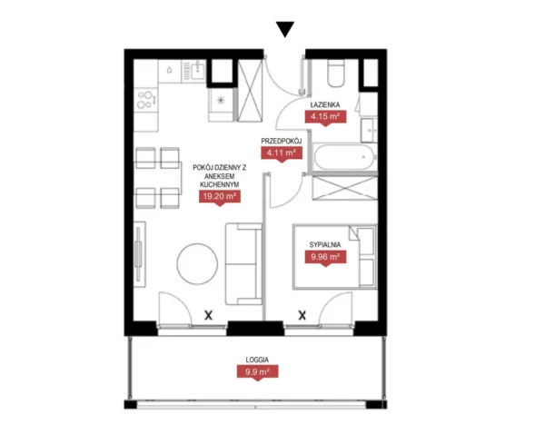 1 bedroom apartment 37 m² Warsaw, Poland - obrazek 4