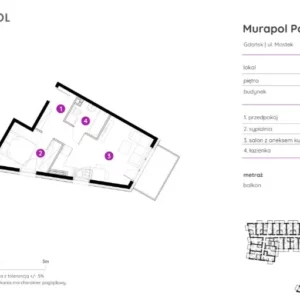 1 bedroom apartment 34 m² Gdansk, Poland