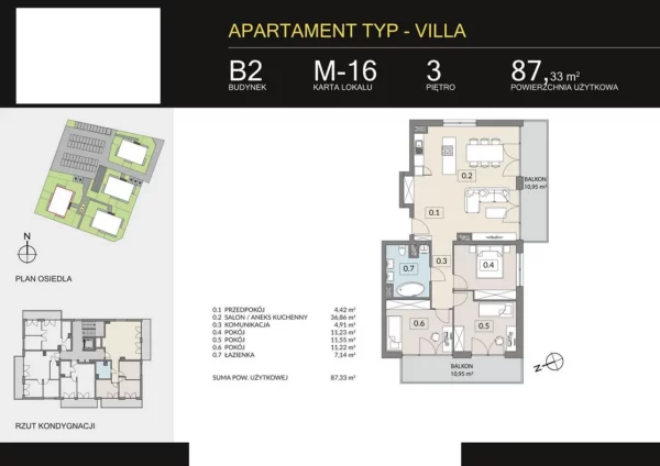 3 bedroom apartment 87 m² Poznan, Poland - obrazek 2