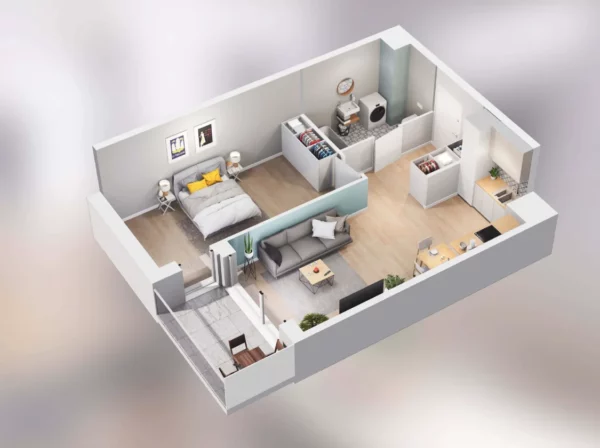 1 bedroom apartment 48 m² Poznan, Poland