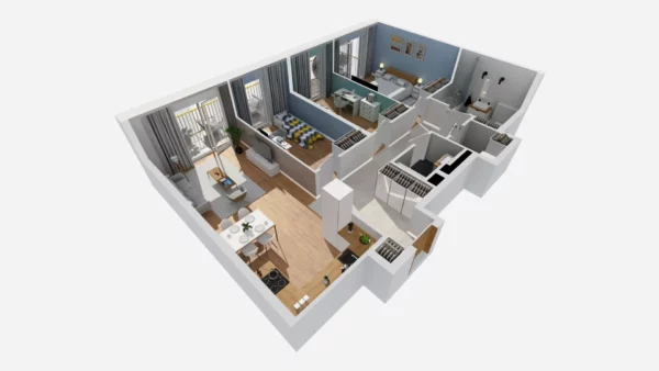 3 bedroom apartment 82 m² Warsaw, Poland - obrazek 4