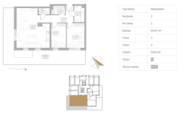 2 bedroom apartment 70 m² Reda, Poland