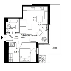 1 bedroom apartment 45 m² Gdansk, Poland