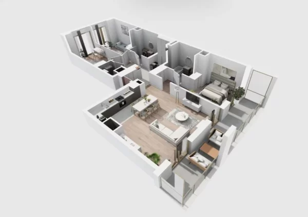 3 bedroom apartment 99 m² Warsaw, Poland - obrazek 4