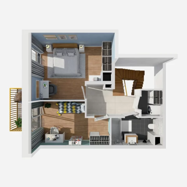 Multilevel apartments 2 bedrooms 83 m² Warsaw, Poland - obrazek 6