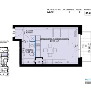 1 bedroom apartment 31 m² Poznan, Poland