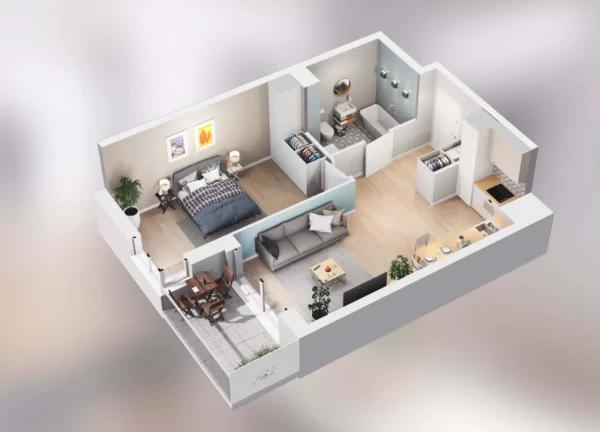 1 bedroom apartment 45 m² Poznan, Poland