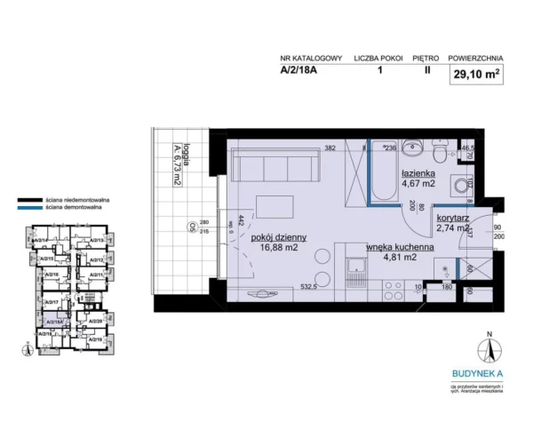 1 bedroom apartment 29 m² Poznan, Poland - obrazek 6
