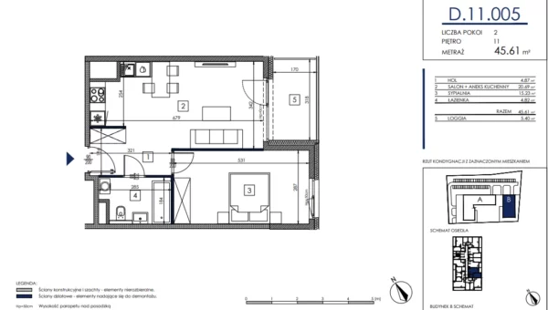 1 bedroom apartment 46 m² Poznan, Poland - obrazek 5