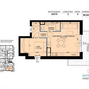 1 bedroom apartment 45 m² Poznan, Poland