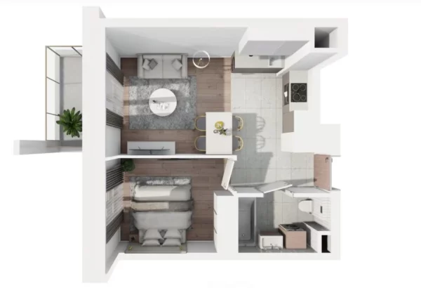 1 bedroom apartment 37 m² Warsaw, Poland - obrazek 2