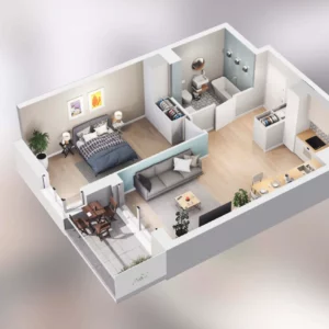 1 bedroom apartment 46 m² Poznan, Poland