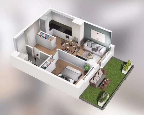 1 bedroom apartment 36 m² Poznan, Poland