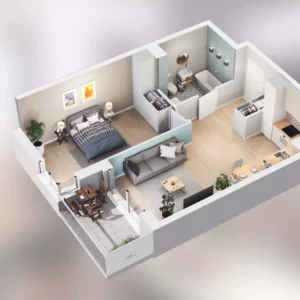 1 bedroom apartment 45 m² Poznan, Poland