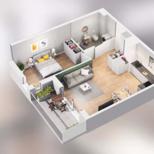 1 bedroom apartment 47 m² Poznan, Poland