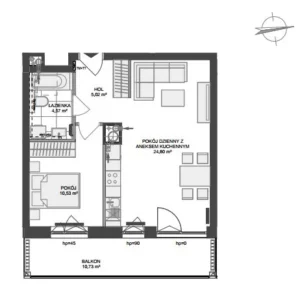 1 bedroom apartment 45 m² Gdansk, Poland