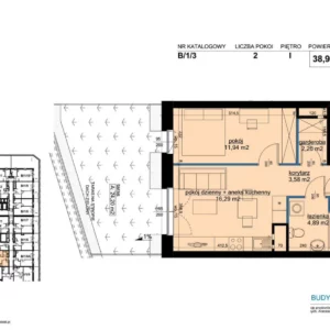 1 bedroom apartment 39 m² Poznan, Poland
