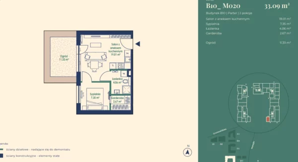 1 bedroom apartment 33 m² Poznan, Poland - obrazek 6