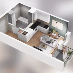 1 bedroom apartment 27 m² Poznan, Poland