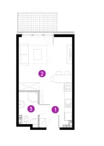1 room studio apartment 27 m² Gdansk, Poland