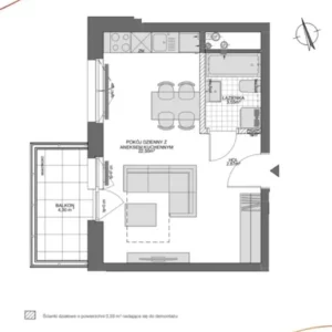 1 room apartment 30 m² Gdansk, Poland
