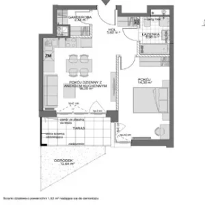 1 bedroom apartment 45 m² Gdansk, Poland