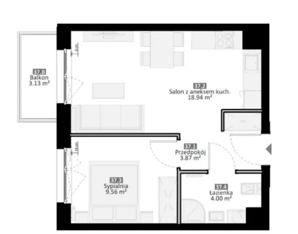 2 room apartment 36 m² Rokitki, Poland - obrazek 10