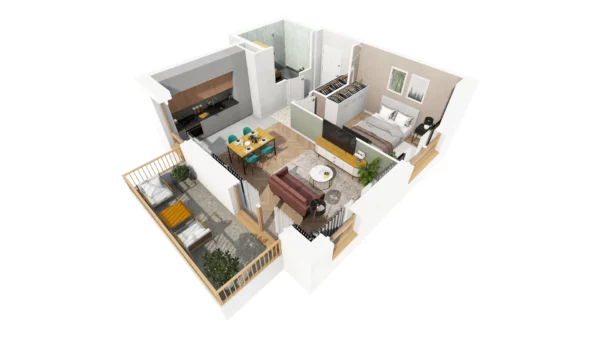 2 room apartment 45 m² Warsaw, Poland - obrazek 9