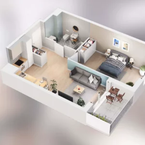 1 bedroom apartment 46 m² Poznan, Poland